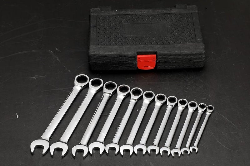 FLZOSPER 23mm Metric Ratchet Wrench,Box End Head 72-Tooth Ratcheting Combination Wrench Spanner - Image 5